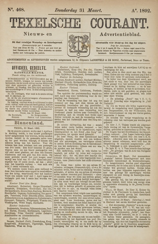 Texelsche Courant 1892-03-31