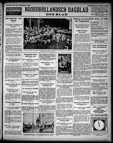 Noord-Hollandsch Dagblad : ons blad 1938-05-19