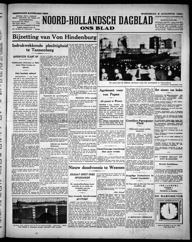 Noord-Hollandsch Dagblad : ons blad 1934-08-08