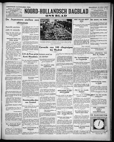 Noord-Hollandsch Dagblad : ons blad 1937-07-19