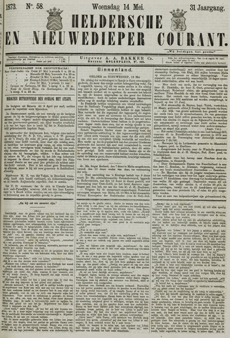 Heldersche en Nieuwedieper Courant 1873-05-14