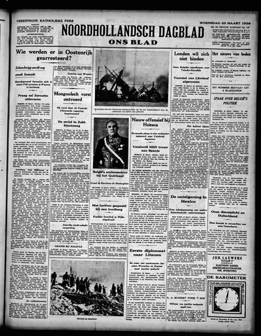 Noord-Hollandsch Dagblad : ons blad 1938-03-23