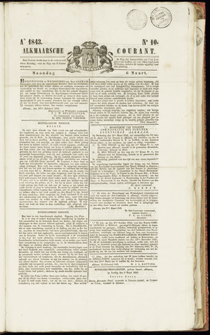 Alkmaarsche Courant 1843-03-06
