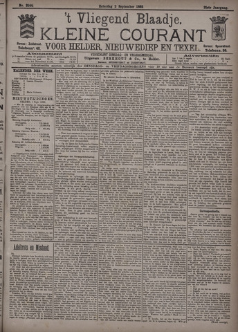 Vliegend blaadje : nieuws- en advertentiebode voor Den Helder 1893-09-02