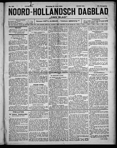 Noord-Hollandsch Dagblad : ons blad 1923-06-25