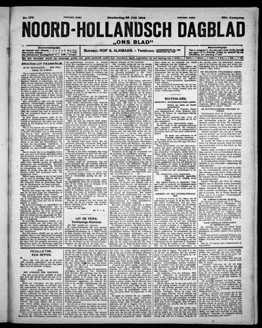 Noord-Hollandsch Dagblad : ons blad 1926-07-22