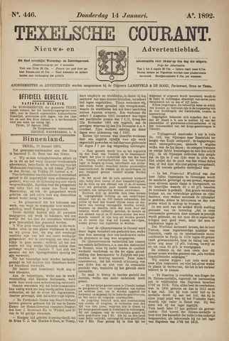 Texelsche Courant 1892-01-14