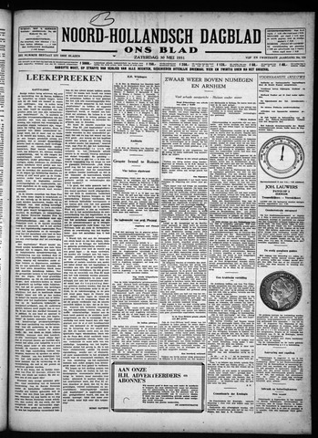 Noord-Hollandsch Dagblad : ons blad 1931-05-30