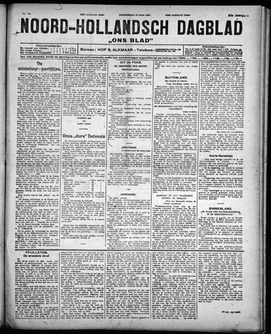 Noord-Hollandsch Dagblad : ons blad 1929-06-27