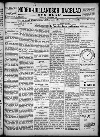 Noord-Hollandsch Dagblad : ons blad 1930-12-19