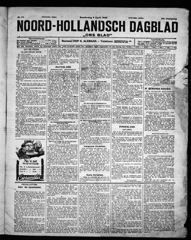 Noord-Hollandsch Dagblad : ons blad 1925-04-02