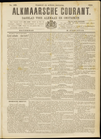 Alkmaarsche Courant 1906-08-11