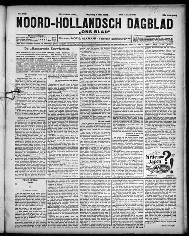 Noord-Hollandsch Dagblad : ons blad 1929-05-06
