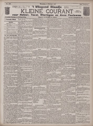 Vliegend blaadje : nieuws- en advertentiebode voor Den Helder 1913-02-12