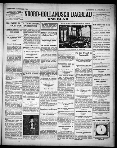Noord-Hollandsch Dagblad : ons blad 1934-08-04