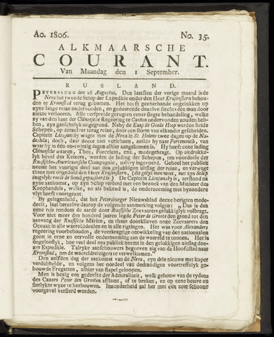 Alkmaarsche Courant 1806-09-01