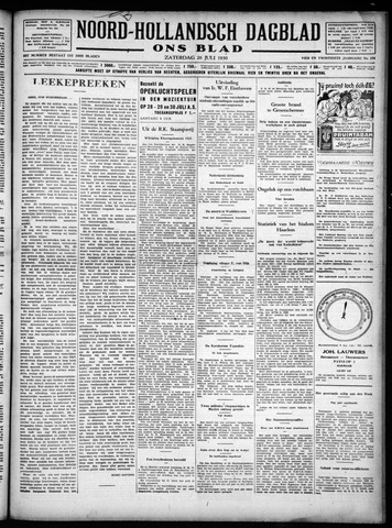Noord-Hollandsch Dagblad : ons blad 1930-07-26