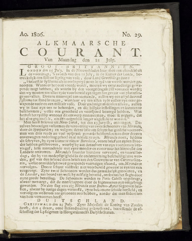 Alkmaarsche Courant 1806-07-21