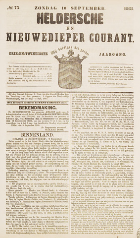 Heldersche en Nieuwedieper Courant 1865-09-10