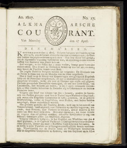 Alkmaarsche Courant 1807-04-27