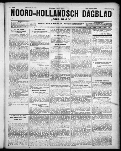 Noord-Hollandsch Dagblad : ons blad 1927-07-05