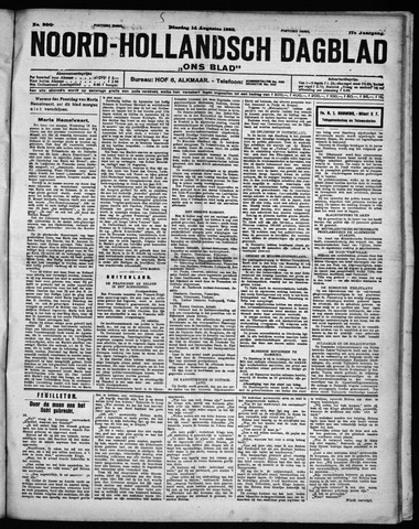 Noord-Hollandsch Dagblad : ons blad 1923-08-14