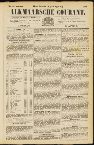 Alkmaarsche Courant 1898-04-24