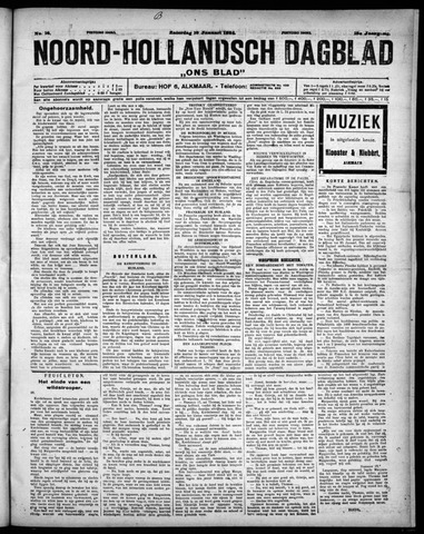 Noord-Hollandsch Dagblad : ons blad 1924-01-19