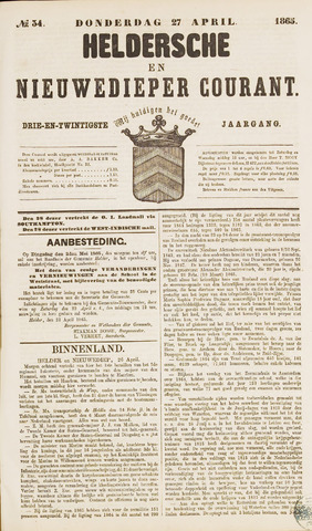 Heldersche en Nieuwedieper Courant 1865-04-27