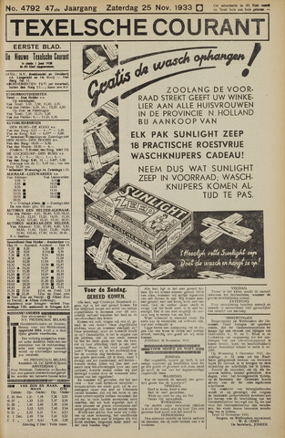Texelsche Courant 1933-11-25