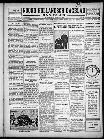 Noord-Hollandsch Dagblad : ons blad 1930-01-08
