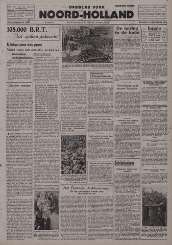 Dagblad Noord-Holland, Schager editie 1942-09-08