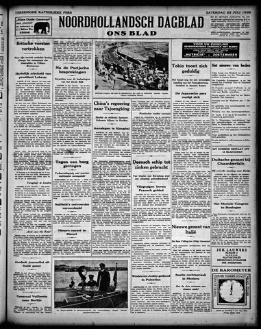 Noord-Hollandsch Dagblad : ons blad 1938-07-23
