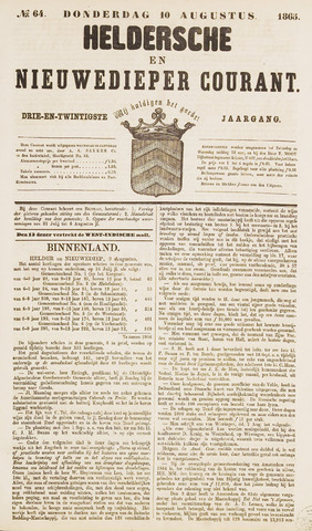 Heldersche en Nieuwedieper Courant 1865-08-10