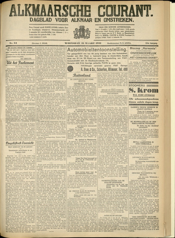 Alkmaarsche Courant 1932-03-16