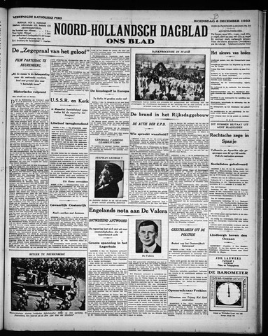 Noord-Hollandsch Dagblad : ons blad 1933-12-06