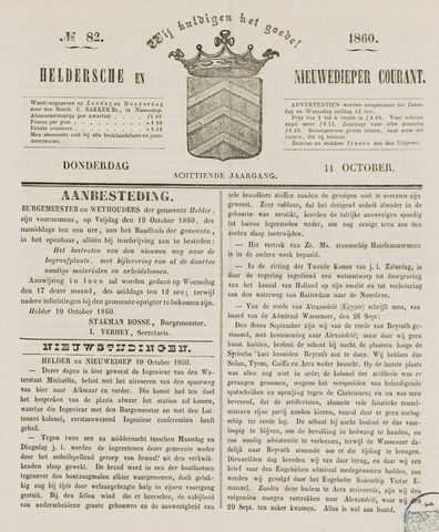 Heldersche en Nieuwedieper Courant 1860-10-11