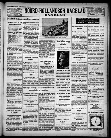 Noord-Hollandsch Dagblad : ons blad 1936-10-10