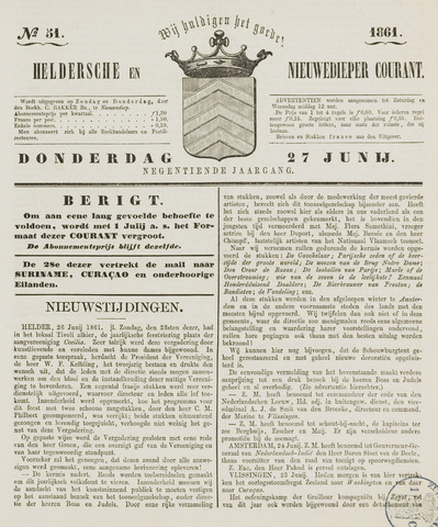 Heldersche en Nieuwedieper Courant 1861-06-27