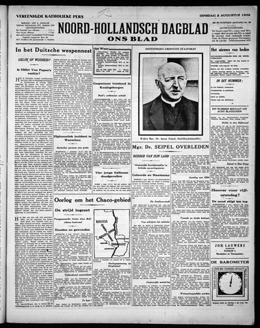 Noord-Hollandsch Dagblad : ons blad 1932-08-02