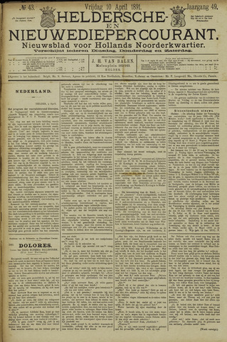 Heldersche en Nieuwedieper Courant 1891-04-10