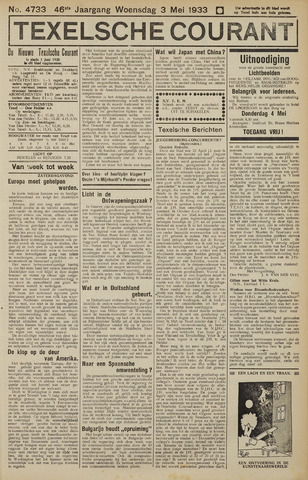 Texelsche Courant 1933-05-03