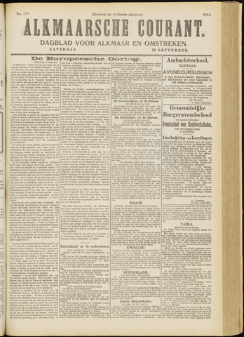 Alkmaarsche Courant 1914-09-19