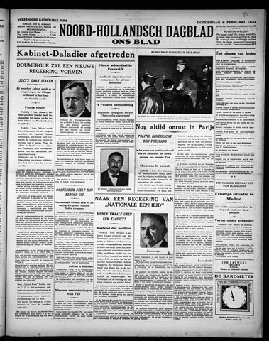 Noord-Hollandsch Dagblad : ons blad 1934-02-08