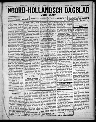 Noord-Hollandsch Dagblad : ons blad 1923-11-24