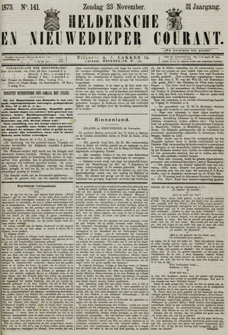 Heldersche en Nieuwedieper Courant 1873-11-23