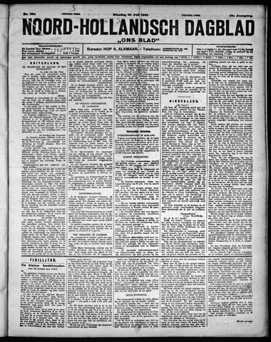 Noord-Hollandsch Dagblad : ons blad 1923-07-10