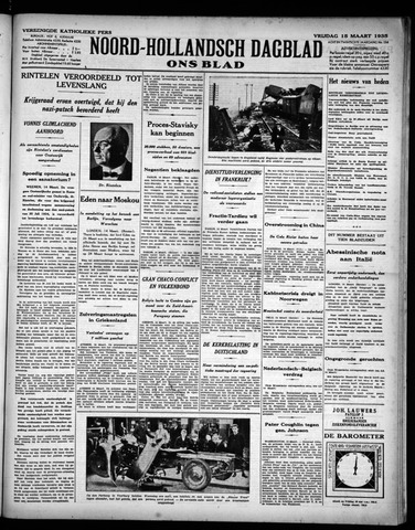 Noord-Hollandsch Dagblad : ons blad 1935-03-15