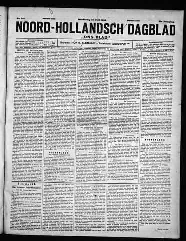 Noord-Hollandsch Dagblad : ons blad 1923-06-14