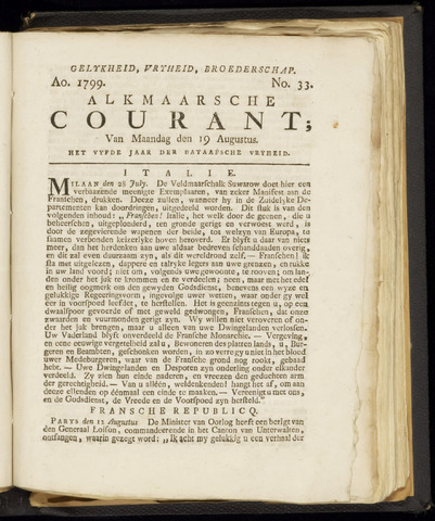 Alkmaarsche Courant 1799-08-19